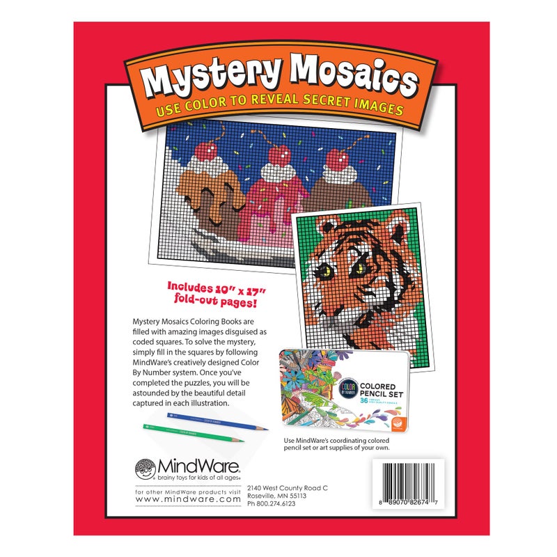 MindWare Color by Number Mystery Mosaics: (Book 2), Multi Color - Image 5